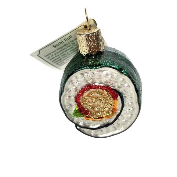 Delectable Looking Sushi Roll Glass Ornament from Old World Christmas 2019 - Picture 1 of 6